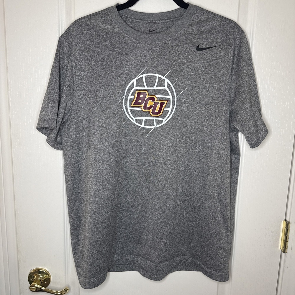 Nike Dri-Fit BCU Bethune Cookman Wildcats Volleyball T-Shirt Men's Large Gray